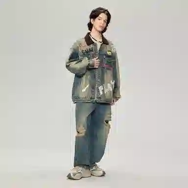 LAMLICKA Denim Jacket Grey