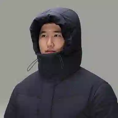 LUXIAOJUN Long Down Coat Black