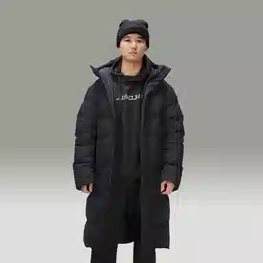 LUXIAOJUN Long Down Coat Black