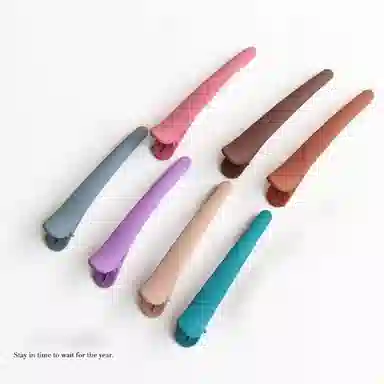 简应舒 磨砂刘海夹侧边夹定型夹无痕一字夹洗脸化妆用简约 树脂 发夹 男女同款情侣款