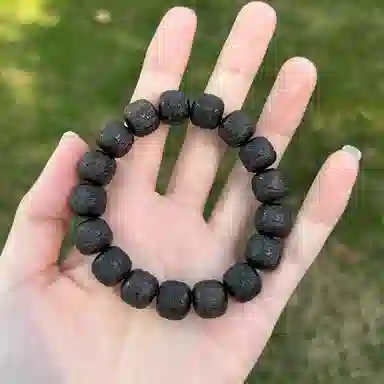 雅谷 九离火武当黑檀国潮复古佛珠高级新中式文玩 黑檀木 木作手串 男女同款情侣款 黑檀