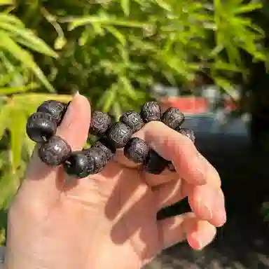 雅谷 九离火武当黑檀国潮复古佛珠高级新中式文玩 黑檀木 木作手串 男女同款情侣款 黑檀