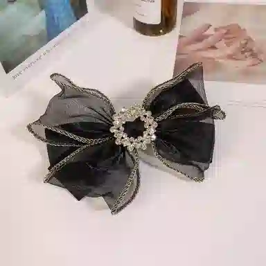 简应舒 蝴蝶结气质时尚后脑勺 欧根纱 发夹 女款