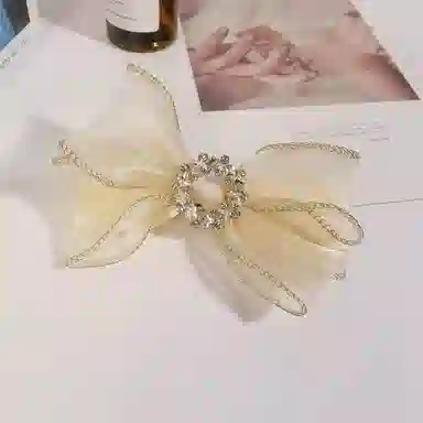 简应舒 蝴蝶结气质时尚后脑勺 欧根纱 发夹 女款