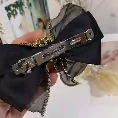 简应舒 蝴蝶结气质时尚后脑勺 欧根纱 发夹 女款