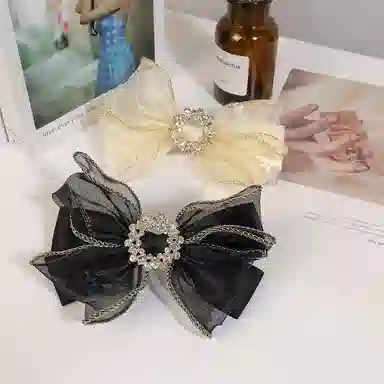 简应舒 蝴蝶结气质时尚后脑勺 欧根纱 发夹 女款