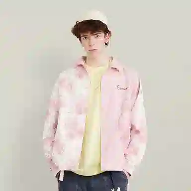 ER Bear Print Colorblock Jacket