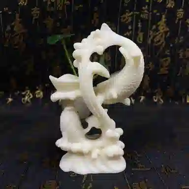 書卓 新中式 双鱼夺宝 年年有余 招财进宝 #好运 象牙果 家居摆件 男女同款情侣款