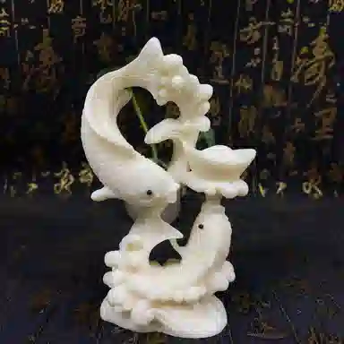書卓 新中式 双鱼夺宝 年年有余 招财进宝 #好运 象牙果 家居摆件 男女同款情侣款