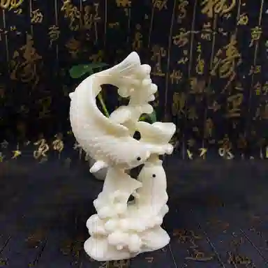書卓 新中式 双鱼夺宝 年年有余 招财进宝 #好运 象牙果 家居摆件 男女同款情侣款
