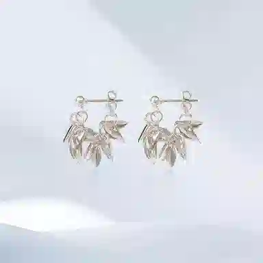 希遇 枫风旧年耳钉  新中式国潮轻奢 小众设计 冷淡风创意 高级精致日常百搭 合金 耳钉 男女同款情侣款