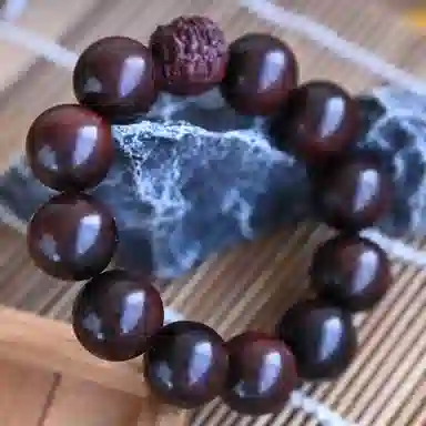 【臻品.文创】 日向晚 招财进宝 聚财纳福 新中式国潮文玩暴富转运珠 招财纳福貔貅小众设计手饰#好运 紫檀属 木作手串 男女同款情侣款