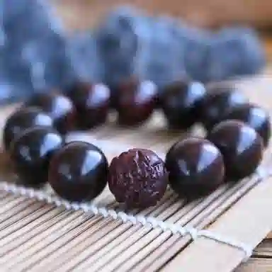 【臻品.文创】 日向晚 招财进宝 聚财纳福 新中式国潮文玩暴富转运珠 招财纳福貔貅小众设计手饰#好运 紫檀属 木作手串 男女同款情侣款