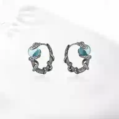 饰伴 静谧之光 复古魔法环绕风 新中式 冷淡风创意 国潮轻奢 日常通勤百搭 合金 耳环 男女同款情侣款