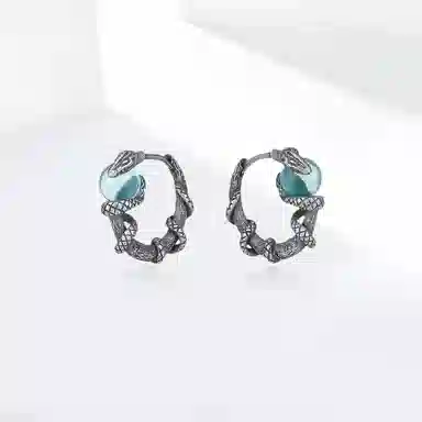 饰伴 静谧之光 复古魔法环绕风 新中式 冷淡风创意 国潮轻奢 日常通勤百搭 合金 耳环 男女同款情侣款