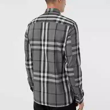 Burberry Large Check Shirt Carbon Gray