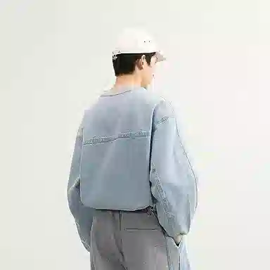 速写 拼接纯色日常简约宽松卫衣 男款