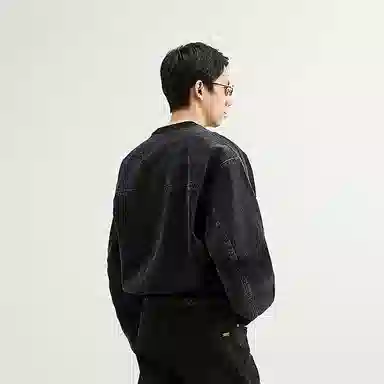 速写 拼接纯色日常简约宽松卫衣 男款