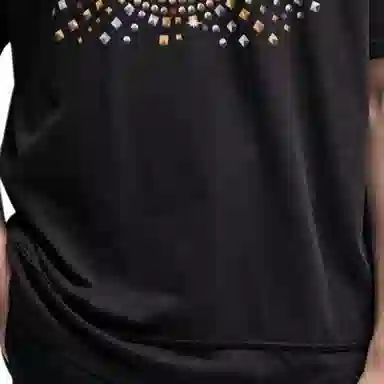 HUGO BOSS Cotton-Jersey T-Shirt With Stud-Effect Artwork T