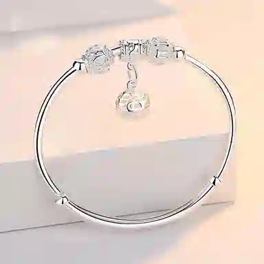 优态 宫铃珠六字真言推拉式女士镯子 合金 手镯 通用