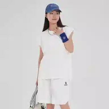八哥 基础款冰丝背心坎肩短袖宽松简约纯色百搭短裤休闲运动套装 男女同款