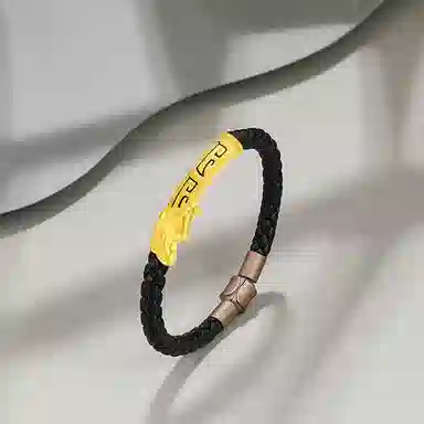 智玉云祥 龙头 生肖龙云中游龙 足金 一口价 黄金手链 女款