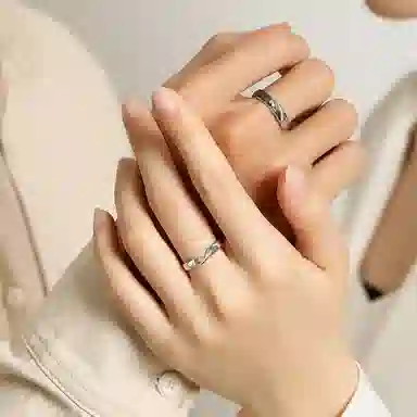 Qike Feng Qiuhuang Couple Ring S925 Silver