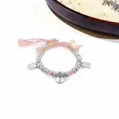 迎百宝 万福金安银盘缠 新中式国潮风发财上岸闪耀碎银子锦鲤手绳 手链 男女同款情侣款
