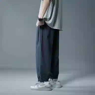 玉儿恋 束脚百搭宽松纯色休闲裤 男女同款