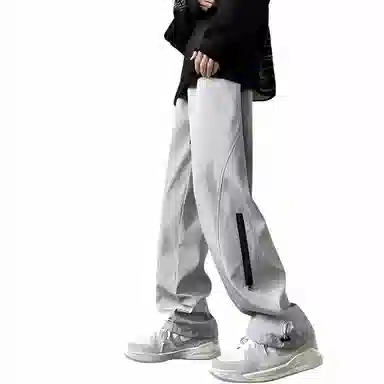 双星八特 美式城市机能风侧边拉链高街设计款户外通勤长裤垂感百搭宽松直筒工装休闲裤 男女同款