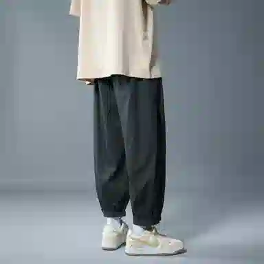 玉儿恋 束脚百搭宽松纯色休闲裤 男女同款