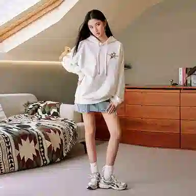 PISYPOX Star Print Hoodie