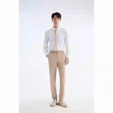 九牧王男裤专家 翻领凉感亲肤长袖衬衫 男款