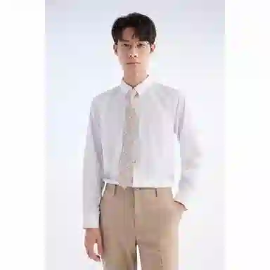 九牧王男裤专家 翻领凉感亲肤长袖衬衫 男款