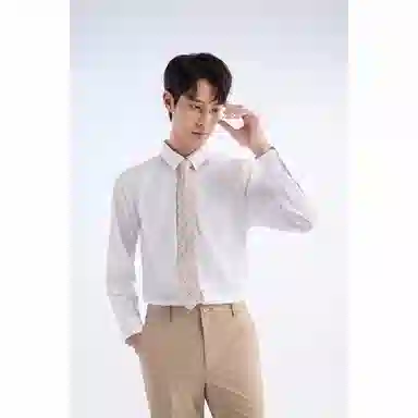 九牧王男裤专家 翻领凉感亲肤长袖衬衫 男款