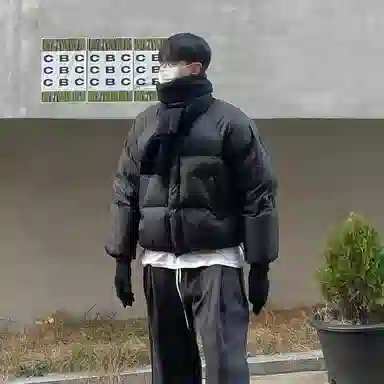 我是大卫 立领高级痞帅加厚保暖面包棉服 男女同款