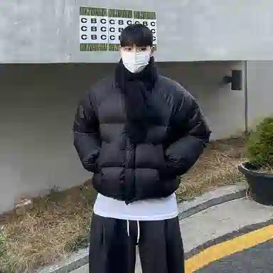 我是大卫 立领高级痞帅加厚保暖面包棉服 男女同款