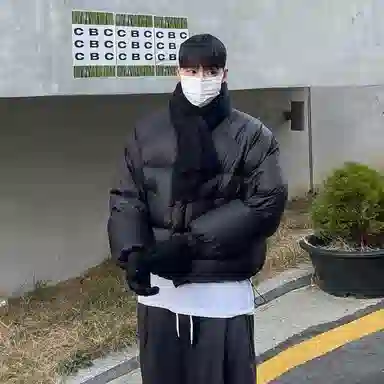 我是大卫 立领高级痞帅加厚保暖面包棉服 男女同款