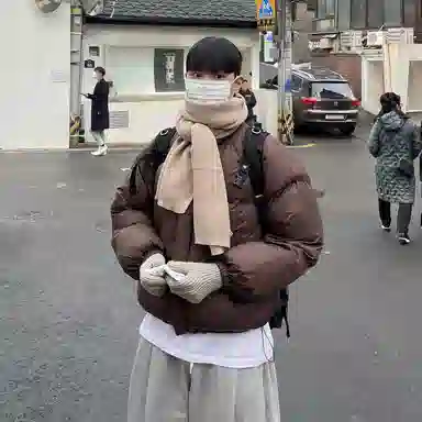 我是大卫 立领高级痞帅加厚保暖面包棉服 男女同款