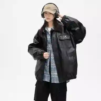 Bingfei Vintage PU Leather Jacket