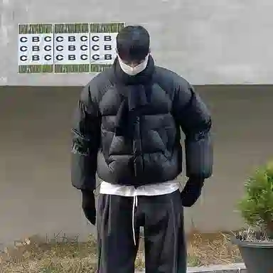 我是大卫 立领高级痞帅加厚保暖面包棉服 男女同款