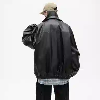 Bingfei Vintage PU Leather Jacket