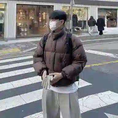 我是大卫 立领高级痞帅加厚保暖面包棉服 男女同款