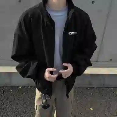 王者荣耀 鲁班七号星空梦想款 美式潮流百搭反光银立领褶皱教练保暖外套口袋拉链暗黑机能风棒球服宽松休闲运动舒适飞行员夹克 男女同款