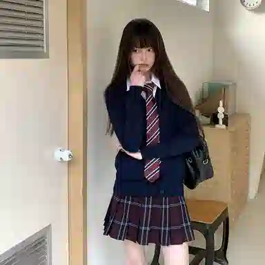 东鲸岁时记 慵懒风高级感宽松显瘦开衫外搭制服上衣针织衫 男女同款 灰野川 绀色