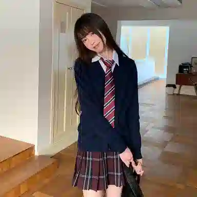 东鲸岁时记 慵懒风高级感宽松显瘦开衫外搭制服上衣针织衫 男女同款 灰野川 绀色