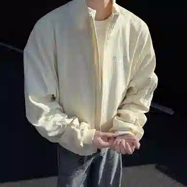 王者荣耀 鲁班七号星空梦想款 美式潮流百搭反光银立领褶皱教练保暖外套口袋拉链暗黑机能风棒球服宽松休闲运动舒适飞行员夹克 男女同款