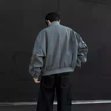 王者荣耀 鲁班七号星空梦想款 美式潮流百搭反光银立领褶皱教练保暖外套口袋拉链暗黑机能风棒球服宽松休闲运动舒适飞行员夹克 男女同款