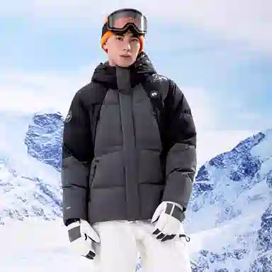 熊猫 暖冬系列-暖噗噗 山系户外连帽百搭蓄热保暖羽绒服 男女同款