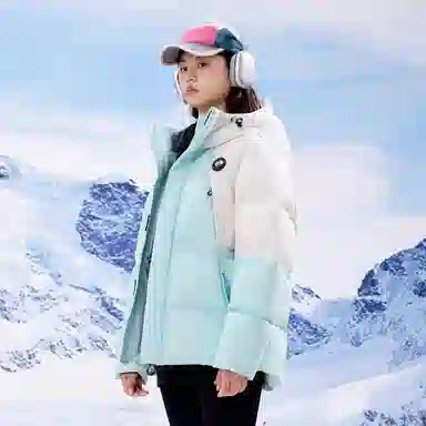 熊猫 暖冬系列-暖噗噗 山系户外连帽百搭蓄热保暖羽绒服 男女同款